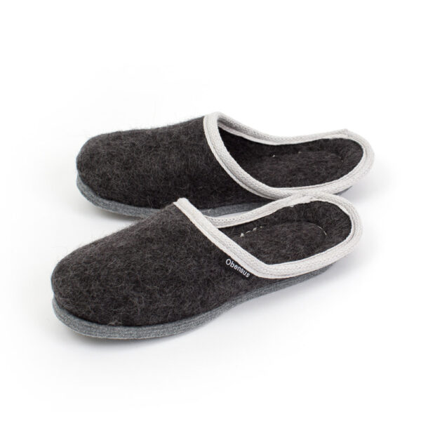 Pantoffel – Anthrazit | Borte Grau