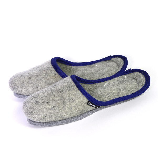 Pantoffel – Grau | Borte Blau