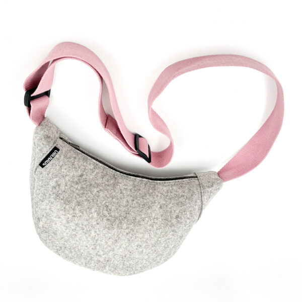 Moonbag – Grau – Gurt Pink