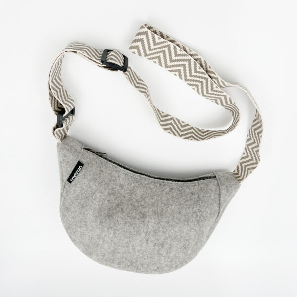 Moonbag – Grau – Gurt Hellgrau / Weiß