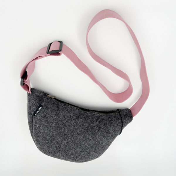 Moonbag – Anthrazit – Gurt Pink